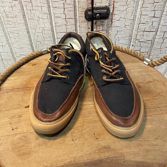 NWT Polo Ralph Lauren Vance Side Lace canvas and leather deck shoes.12 - Picture 1 of 5